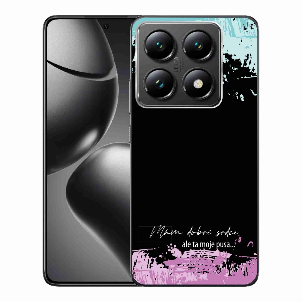 Gél borító mmCase a Xiaomi 14T Pro számára - vicces szöveg 3 fekete háttérrel