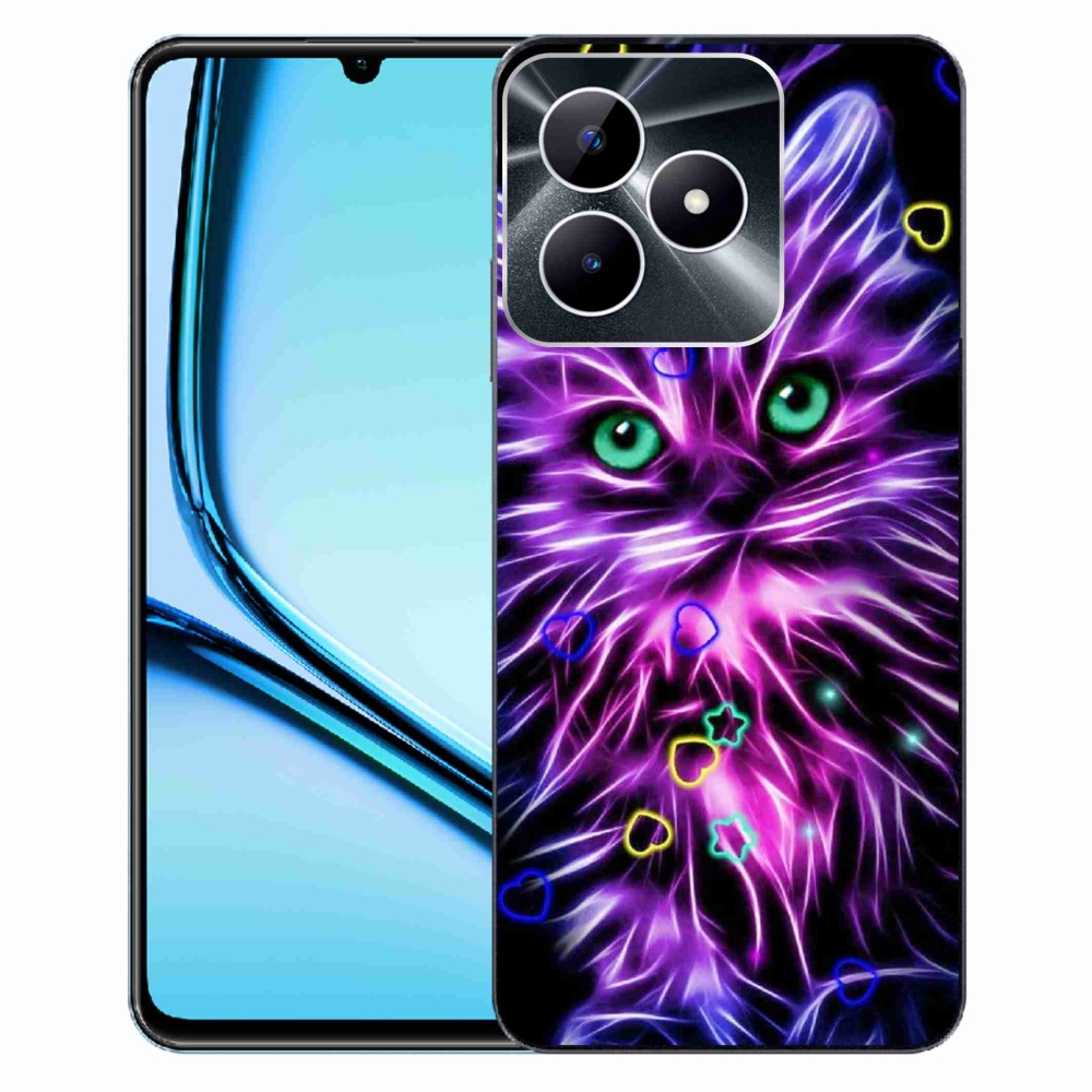 Zselés borító mmCase a Realme Note 50 készülékhez - absztrakt macska