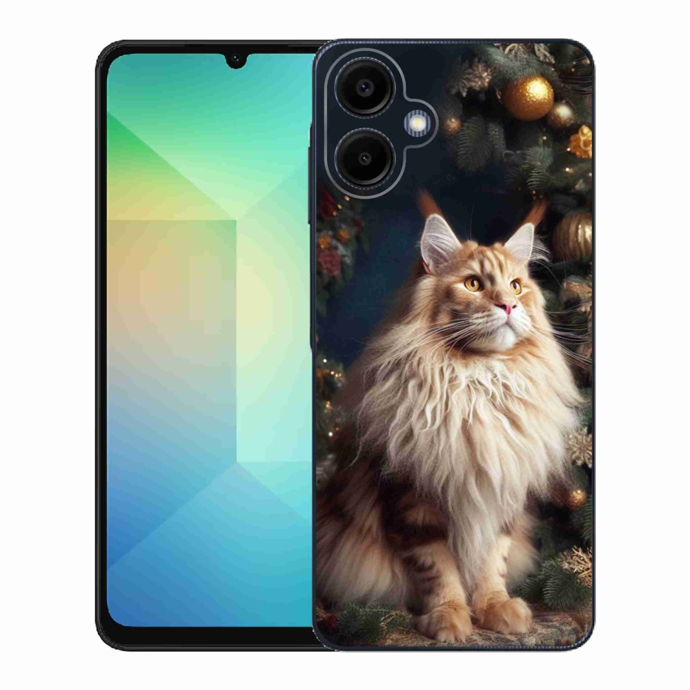 Gél borítás mmCase Samsung Galaxy A06 4G - macska a fánál - Samsung Galaxy A06 4G - macska a fánál