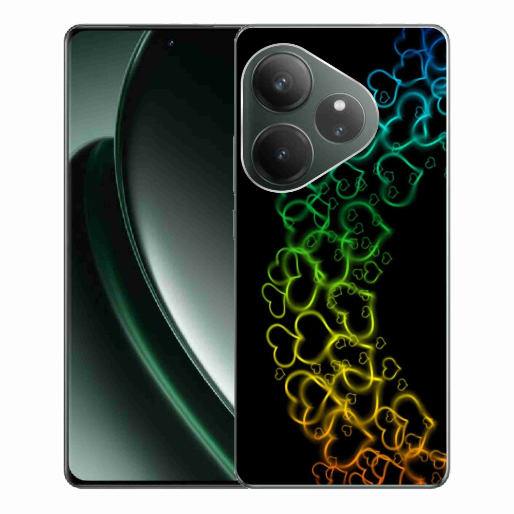 Gél borítás mmCase a Realme GT 6 5G/GT 6T 5G számára - színes szívek