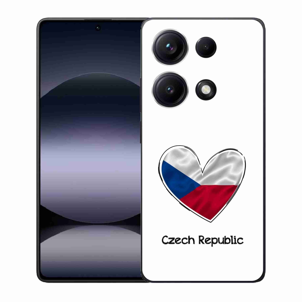 Gél borító mmCase a Xiaomi Redmi Note 14S-hez - szív zászló fehér háttérrel