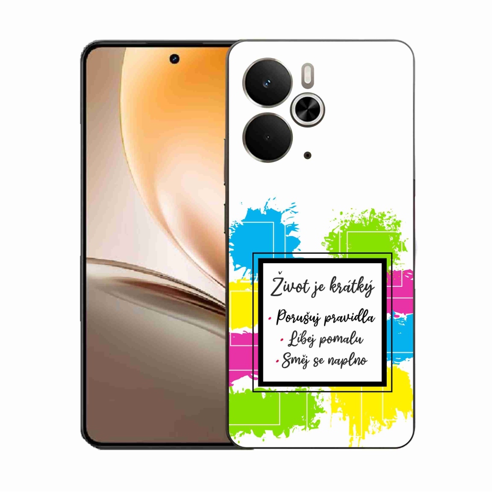 Gél borítás mmCase a Realme 14 5G/14T 5G-n - Idézet 5 fehér háttér