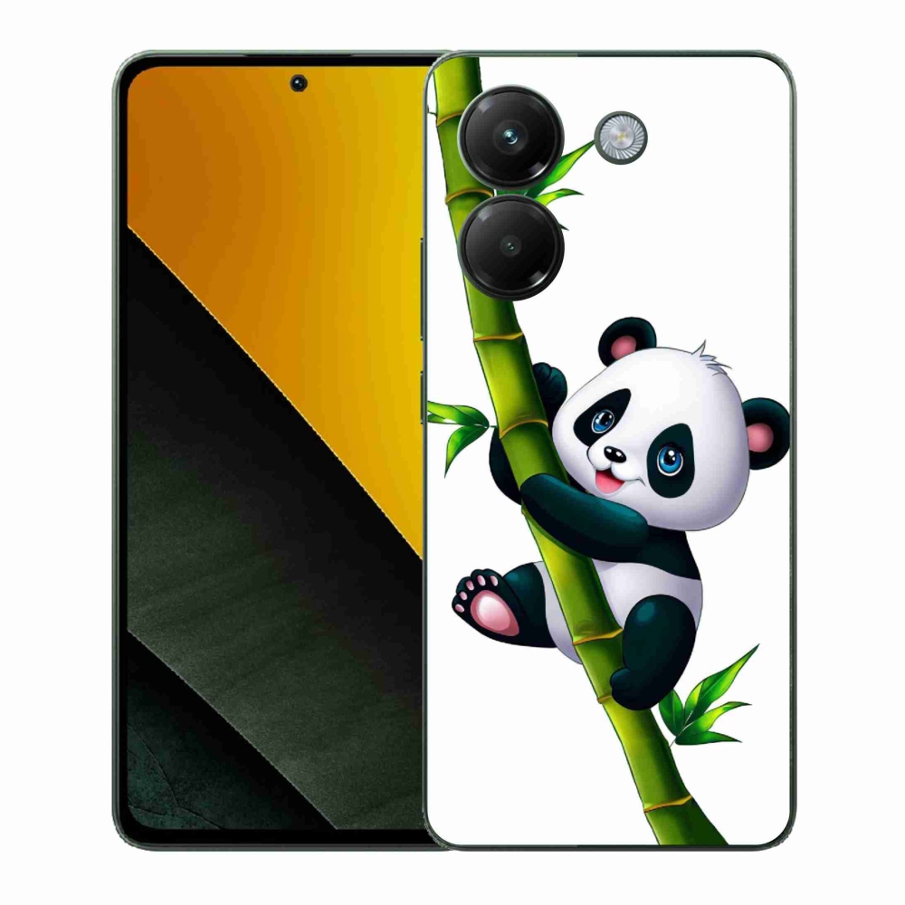 Gél borítás mmCase a Xiaomi Poco M7 Pro 5G számára - panda a bambuszon