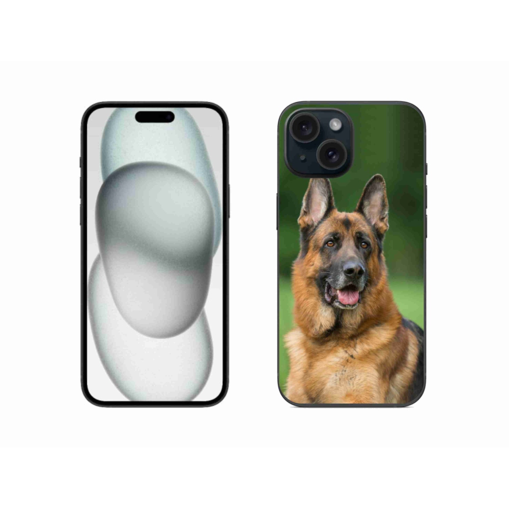 Gél borítás mmCase iPhone 15 készülékhez - Német juhászkutya