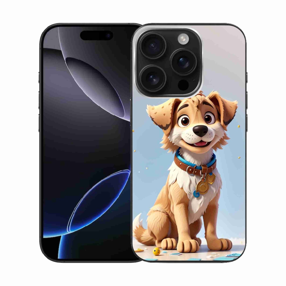 Zselés borítás mmCase iPhone 16 Pro készülékhez - rajzfilm kiskutya
