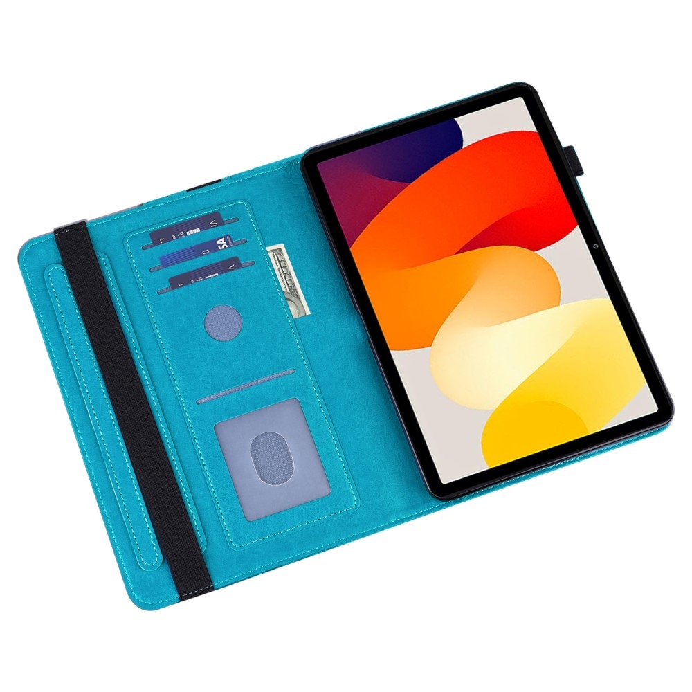 Virágos tok Xiaomi Redmi Pad SE-hez - kék