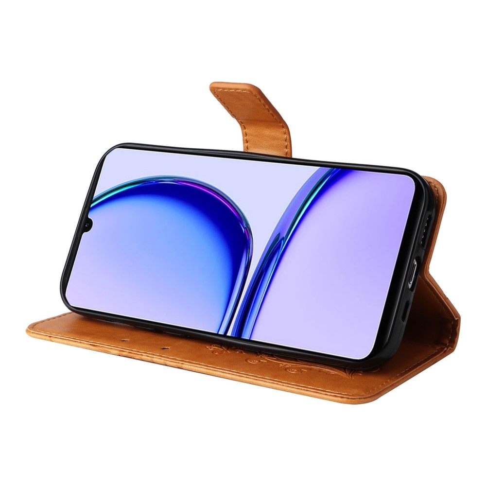 Nagy pillangó könyvtáska Realme C51/C53 készülékhez - sárga