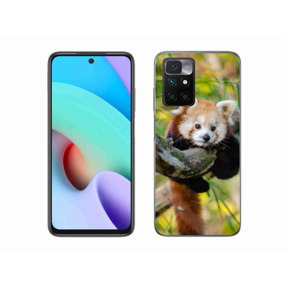 Zselés borítás mmCase a Xiaomi Redmi 10/Redmi 10 (2022) - panda piros