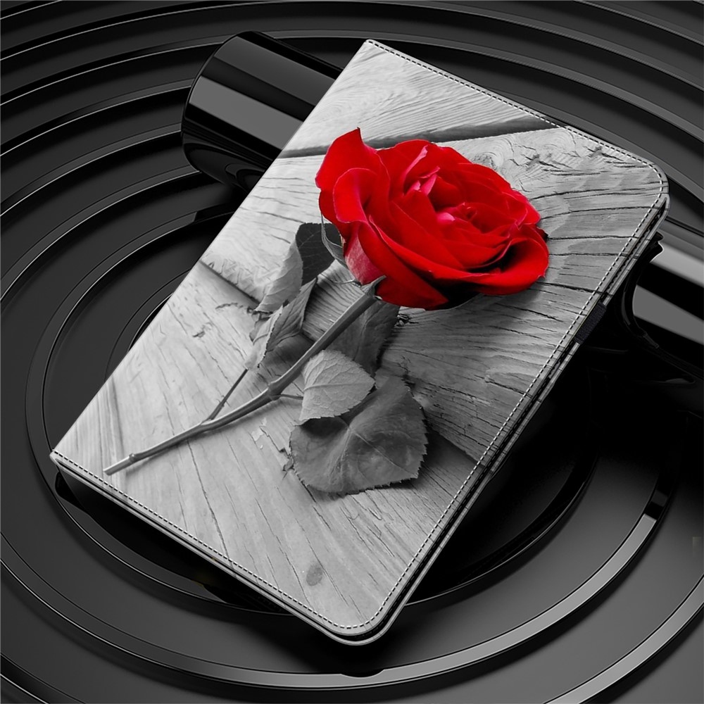 Patts záró tok Xiaomi Redmi Pad SE 8.7 tablethez - vörös rózsa