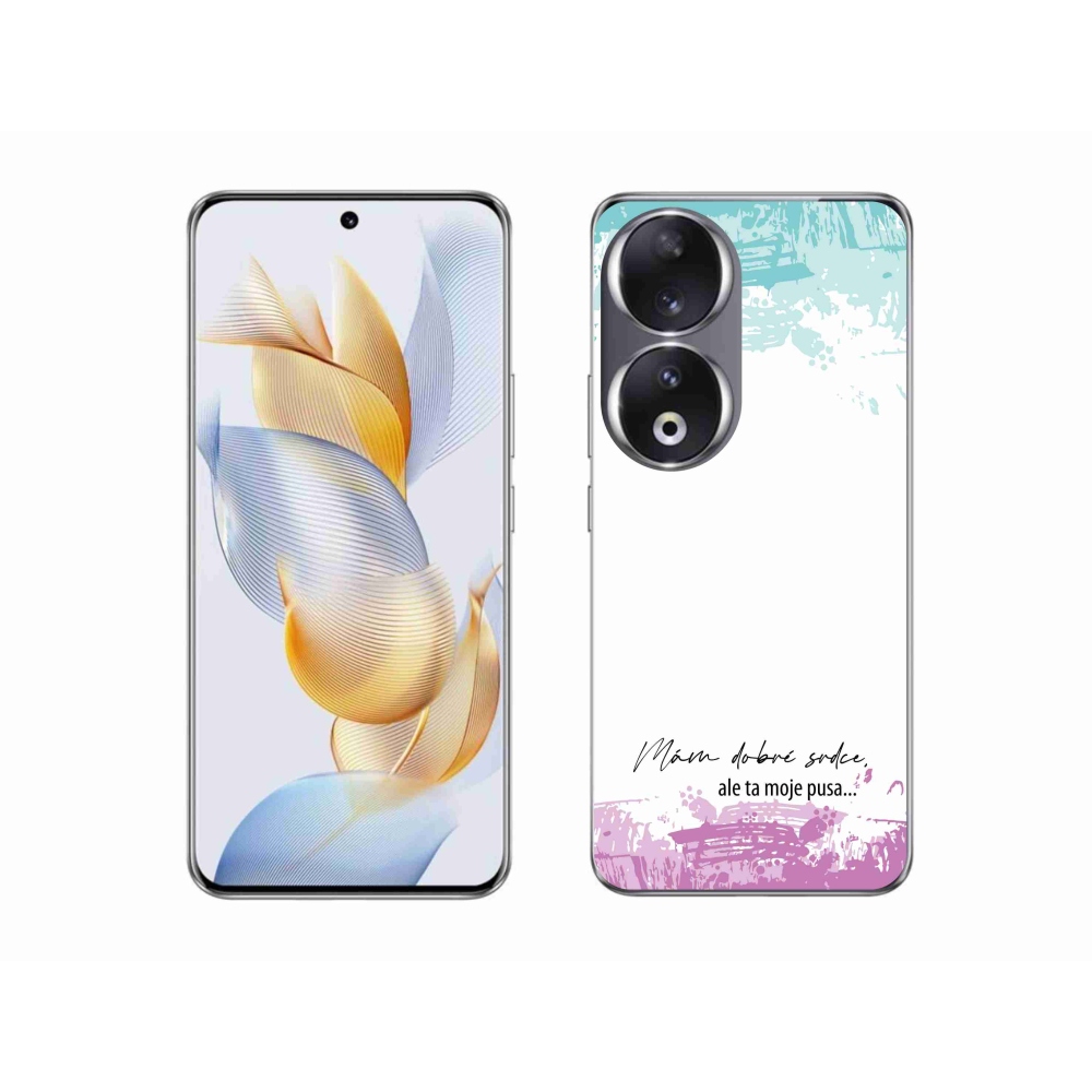 Zselés borító mmCase a Honor 90 készülékhez - vicces szöveg 3 fehér háttér