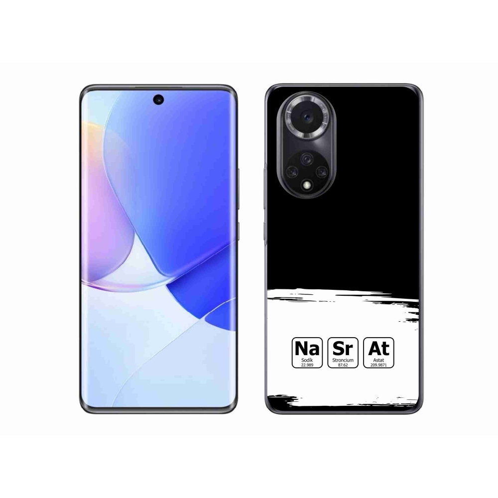 Gél borító mmCase a Huawei Nova 9 - kémiai elemek fehér és fekete háttérrel