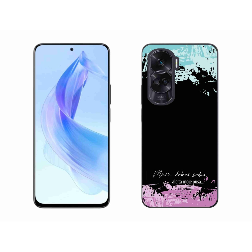 Gél borító mmCase a Honor 90 Lite készülékhez - vicces szöveg 3 fekete háttér