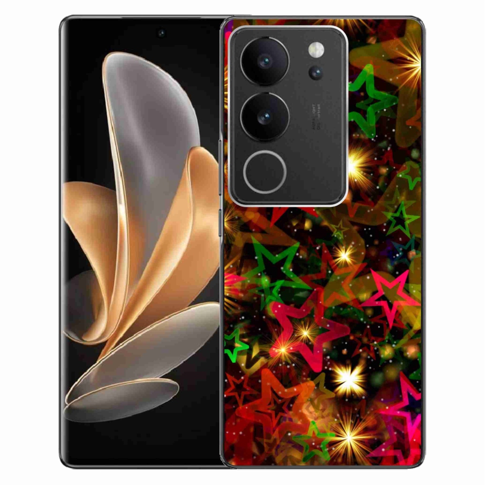 Gél borító mmCase a Vivo V29 5G-hez - színes csillagok