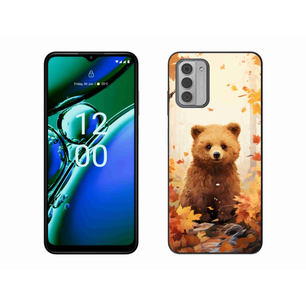 Zselés borítás mmCase a Nokia G42 készülékhez - medve az erdőben