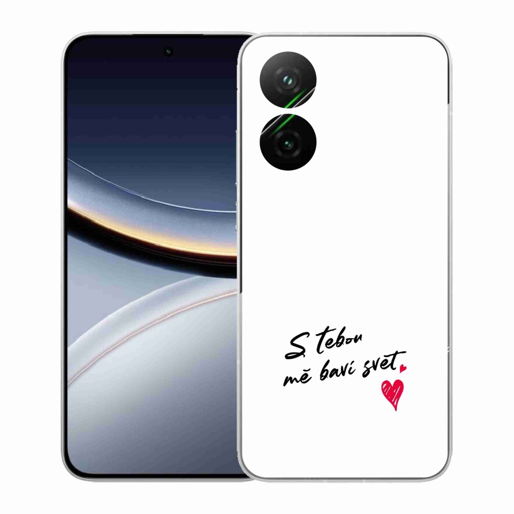 Gél borító mmCase a Xiaomi Poco F7 5G-hez - szerelmes szöveg 1 fehér háttér