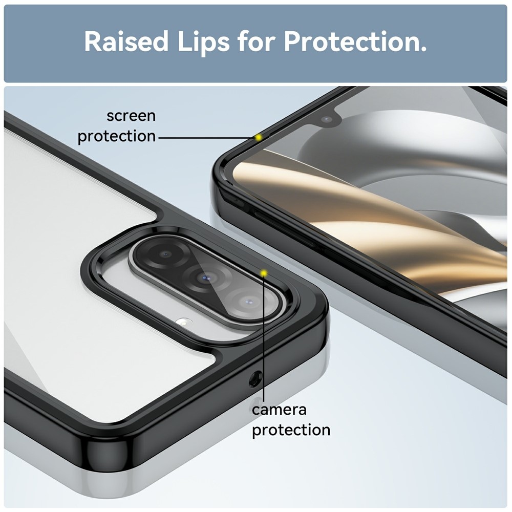 Gél tok rögzített hátlappal Samsung Galaxy A17 4G/5G készülékhez - fekete