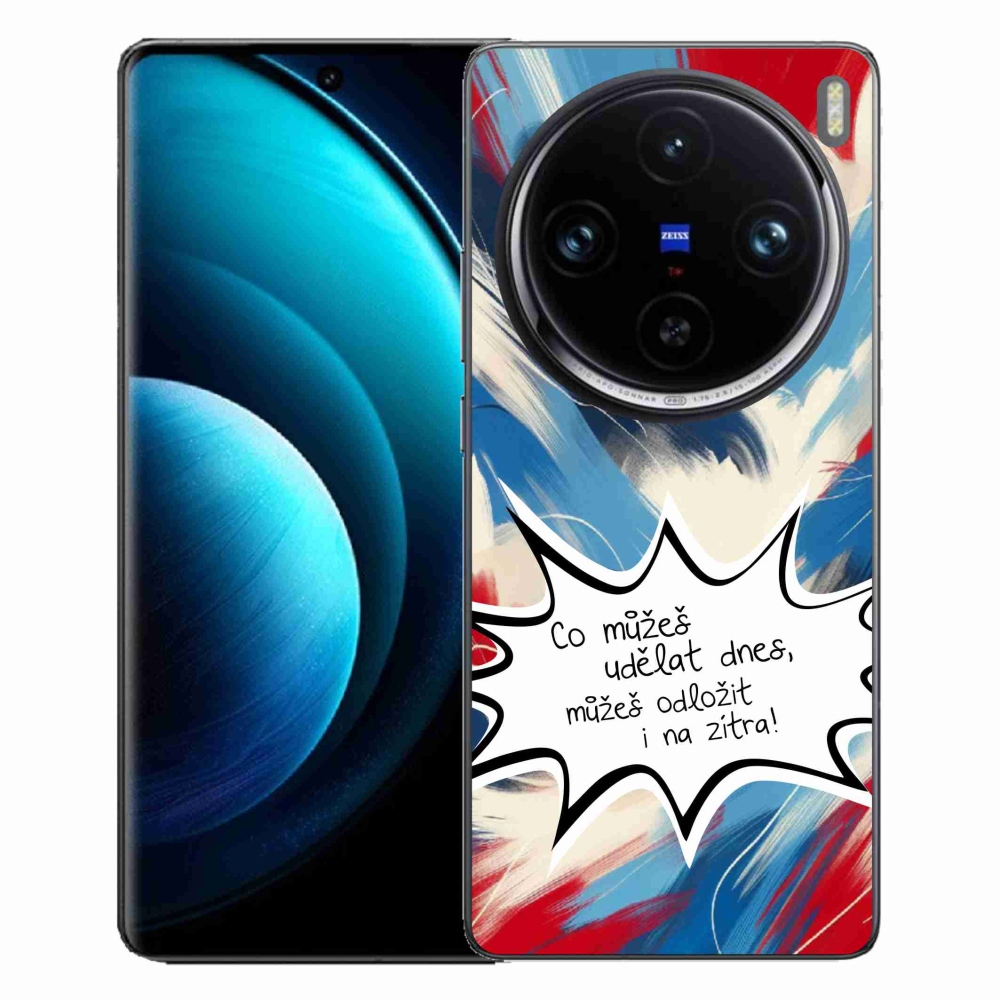 Zselés borító mmCase a Vivo X100 Pro 5G készülékhez - vicces szöveg 9 fehér háttér