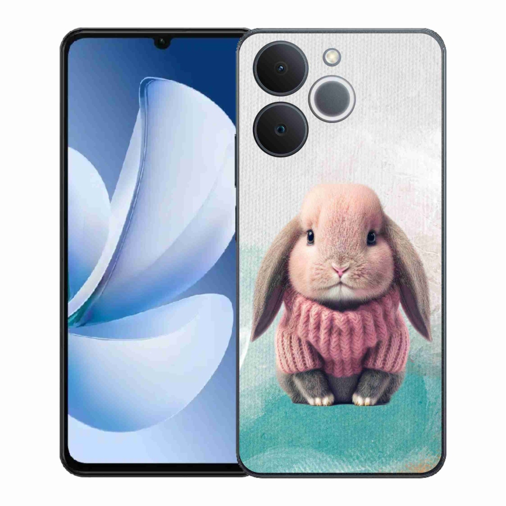 Zselés borítás mmCase a Realme Note 70T-hez - nyúl pulóverben