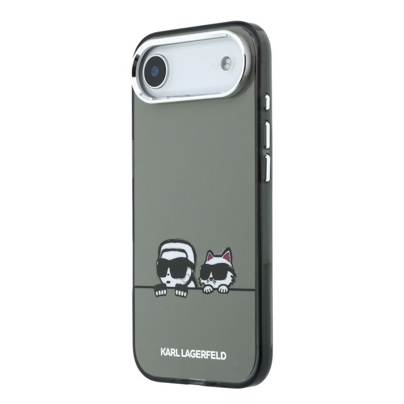 Karl Lagerfeld IML K&CH fejek logója MagSafe hátlap iPhone Air fekete színűre