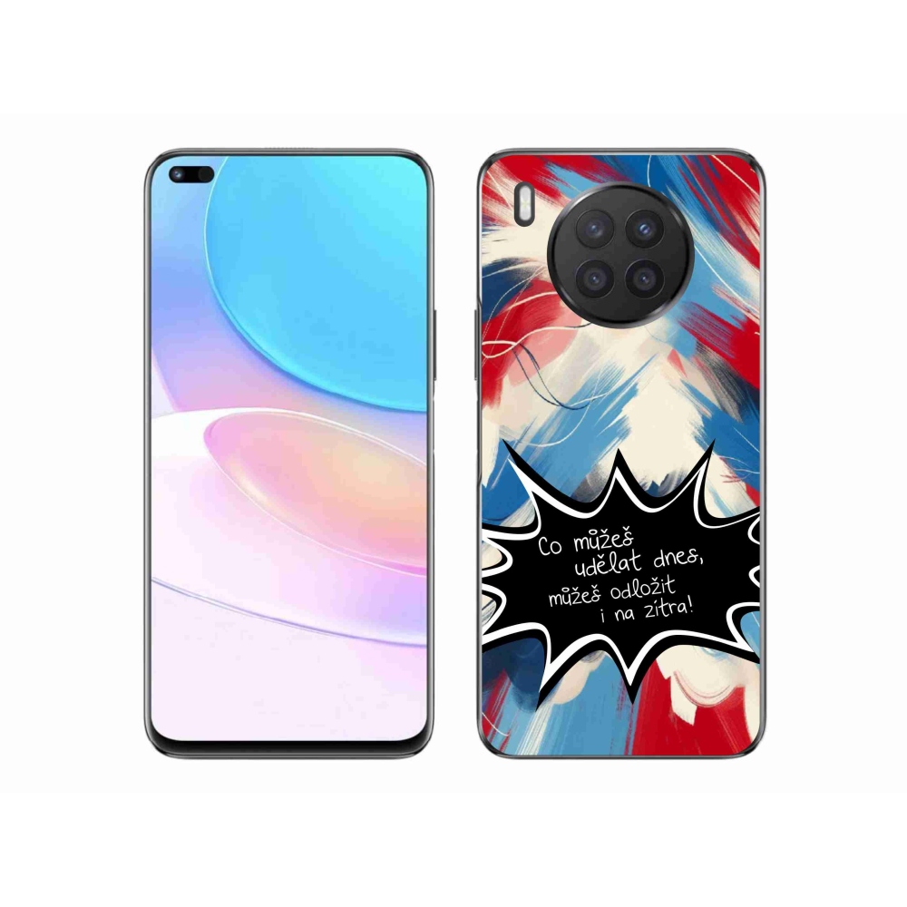 Gél borító mmCase a Honor 50 Lite készülékhez - vicces szöveg 9 fekete háttér