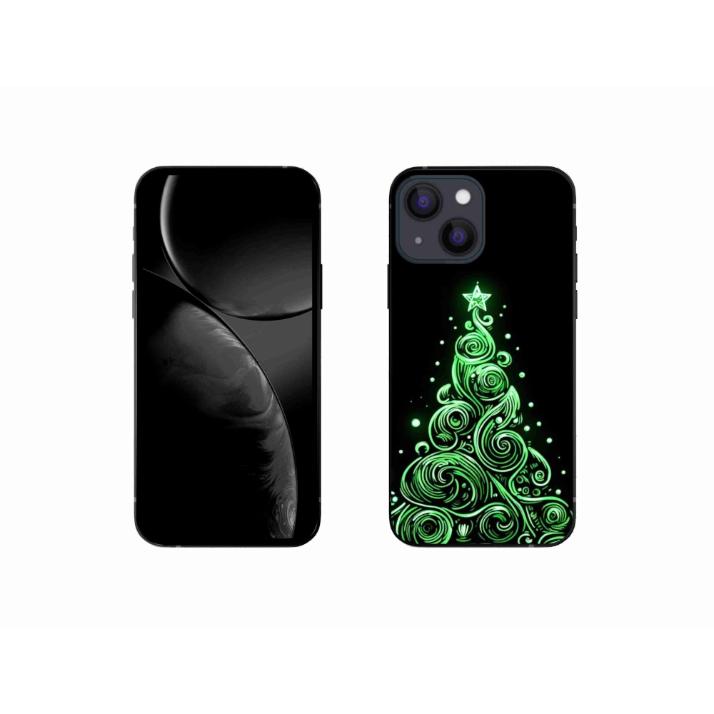 Gél borítás mmCase iPhone 13 mini 5.4 - neon karácsonyfa 3