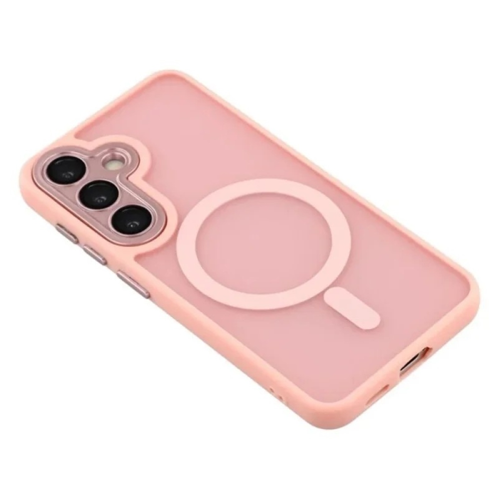 QB1 WLF kemény hátlapos tok MagSafe-vel a Samsung Galaxy S26 FE-hez – rózsaszín