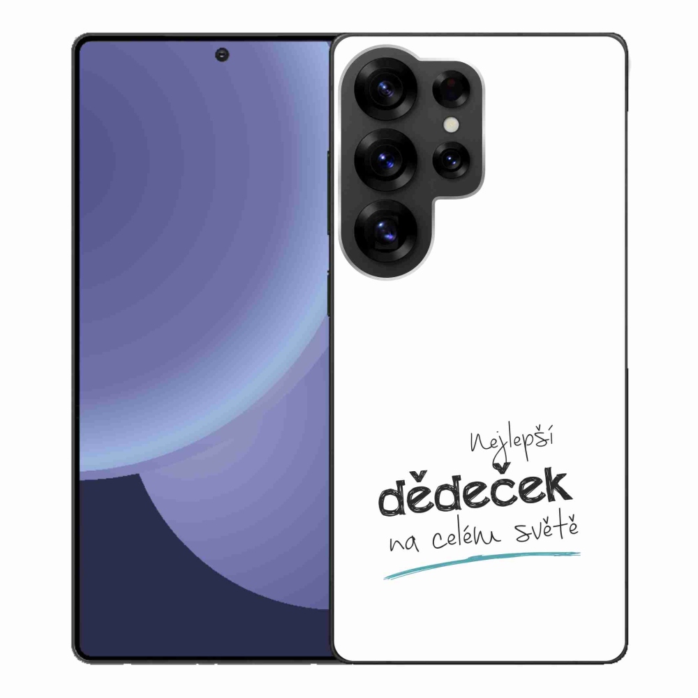 Gél borító mmCase Samsung Galaxy S25 Ultra - a legjobb nagypapa 3 fehér háttérrel