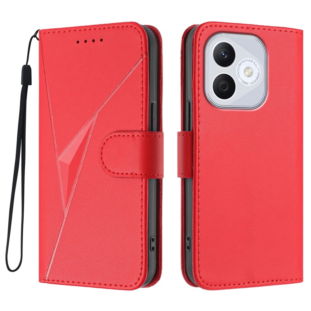 Háromszögek könyvtáska Honor 400 Lite-hoz - piros