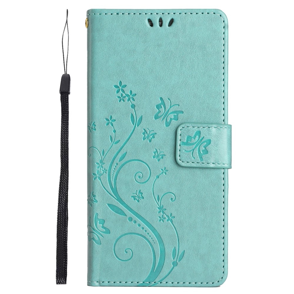 Virágok könyvtáska a Honor 90-hez - teáskék