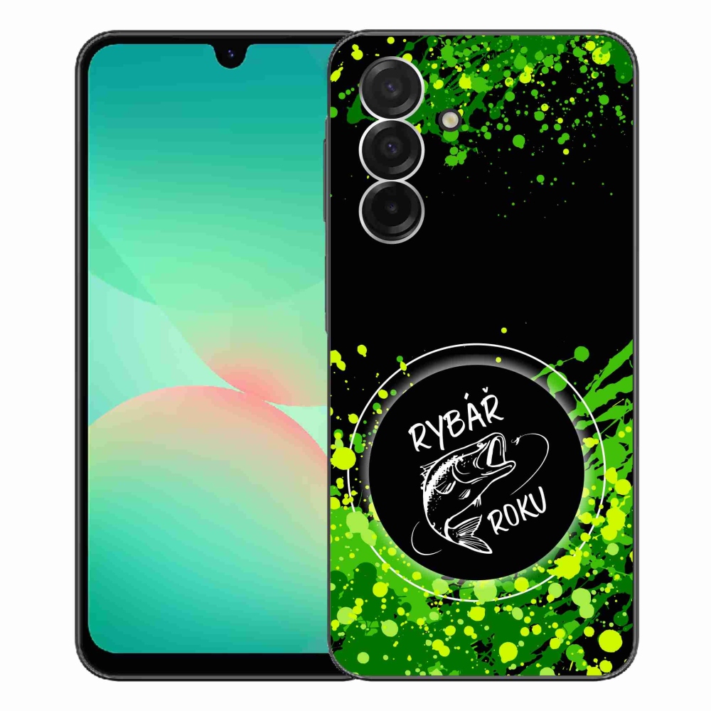 Zselés borító mmCase Samsung Galaxy A26 5G - Az év horgásza fekete háttérrel