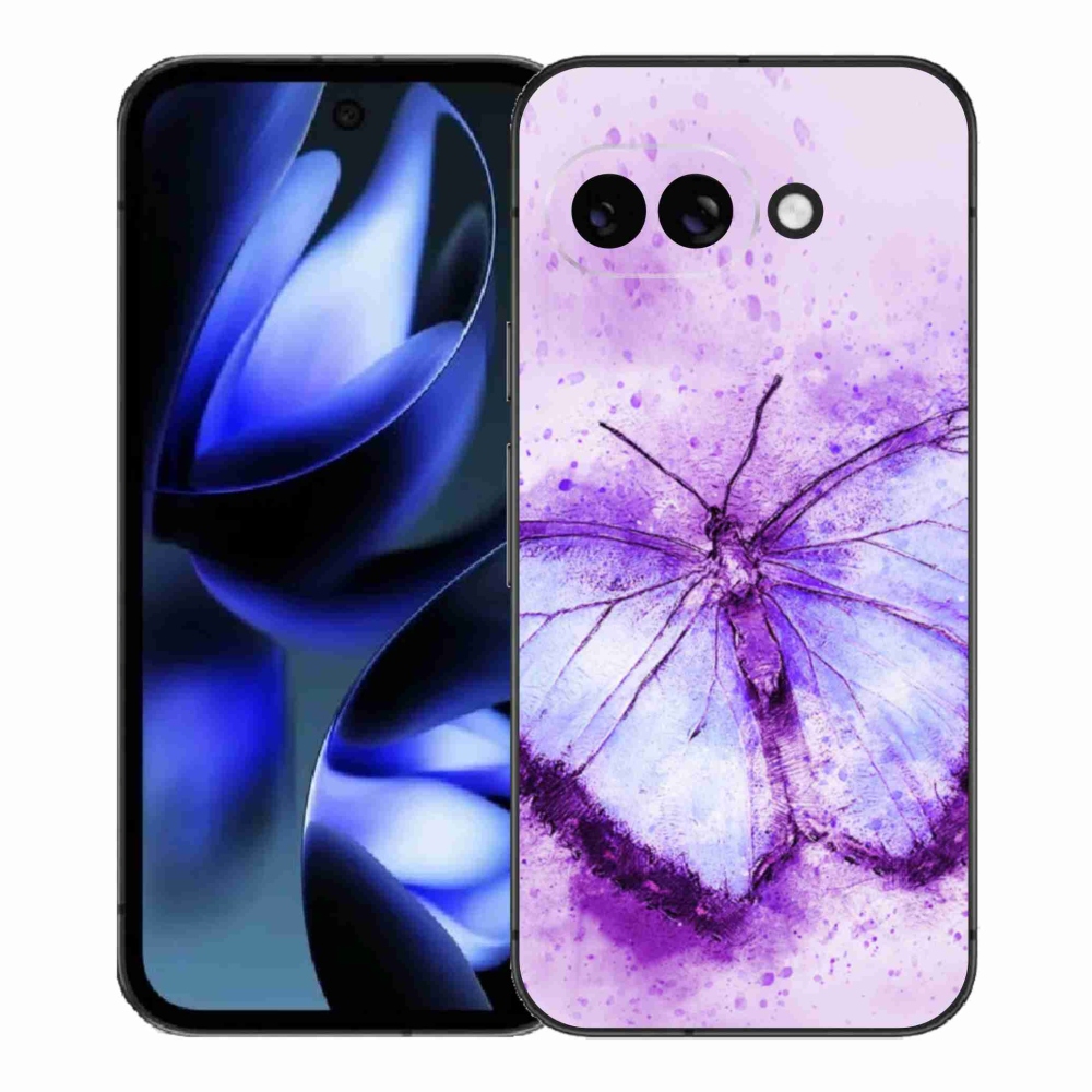 Gél borítás mmCase a Google Pixel 9a számára - lila pillangó