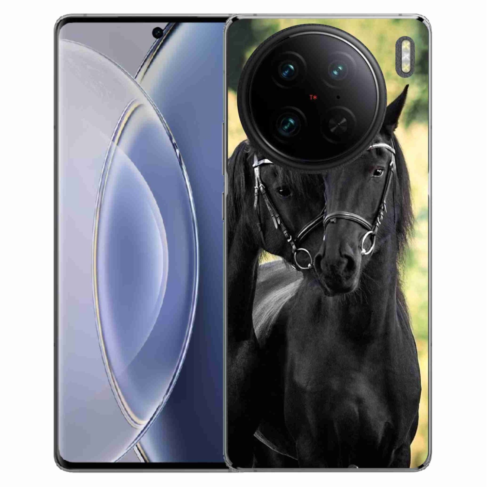 Gél borítás mmCase a Vivo X90 Pro-n - két fekete ló