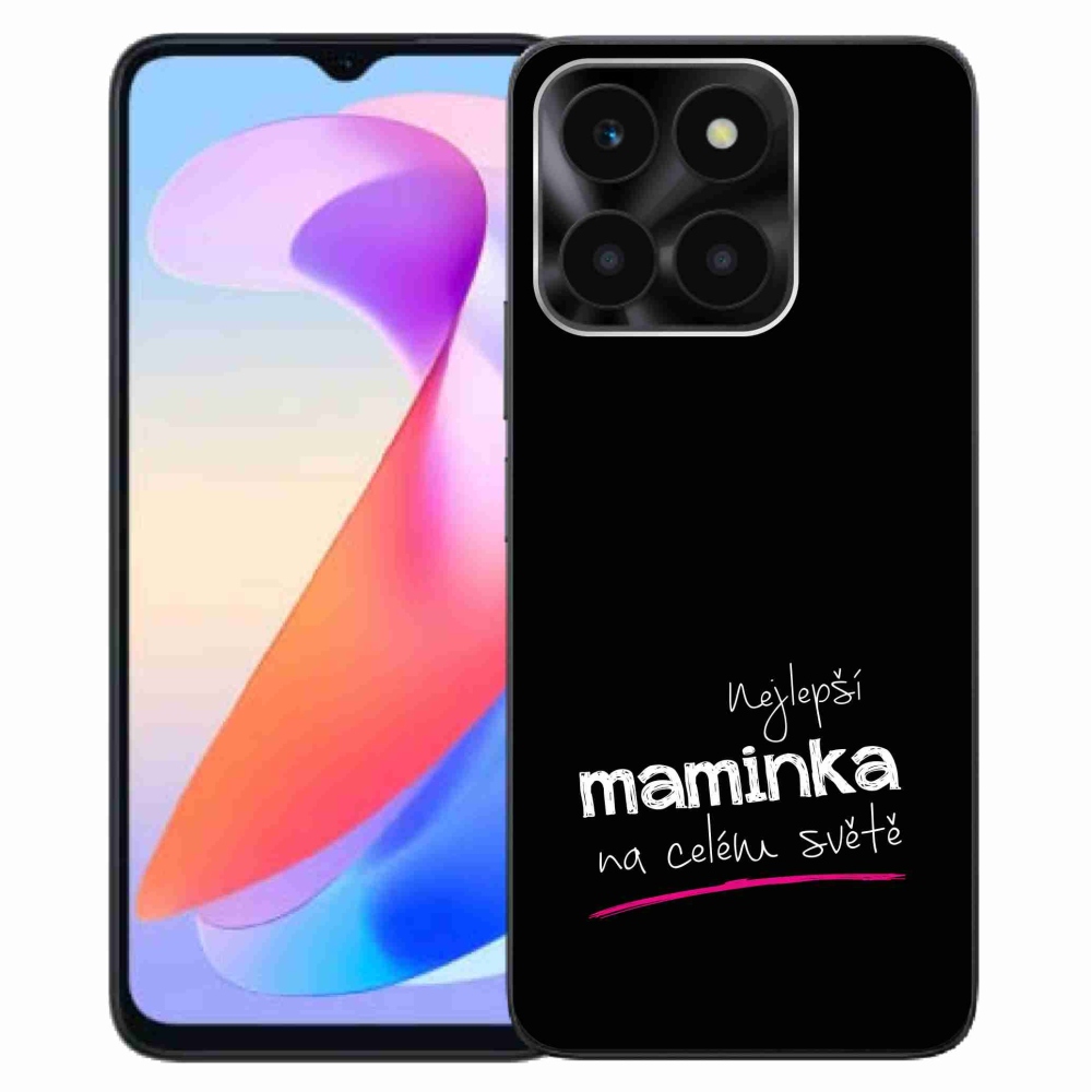 Gél borító mmCase a Honor X6a számára - legjobb anya 4 fekete háttérrel