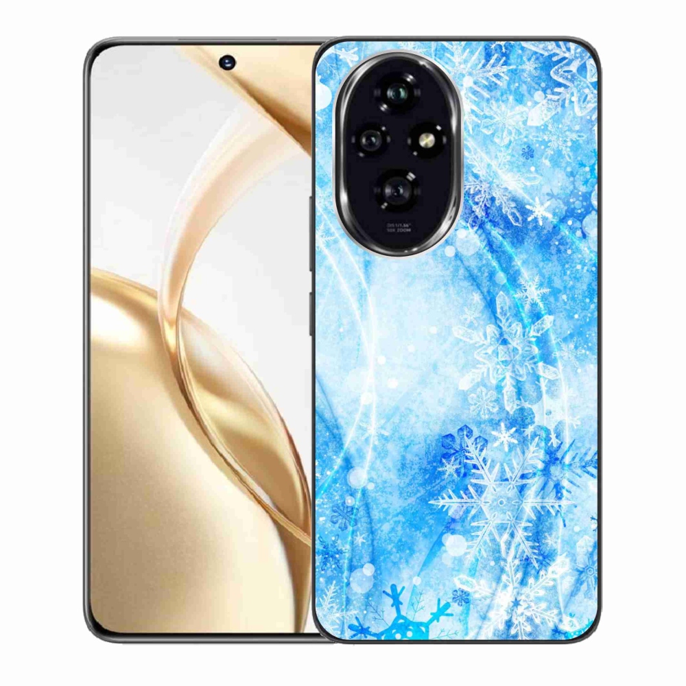 Zselés borító mmCase a Honor 200 5G készülékhez - hópelyhek