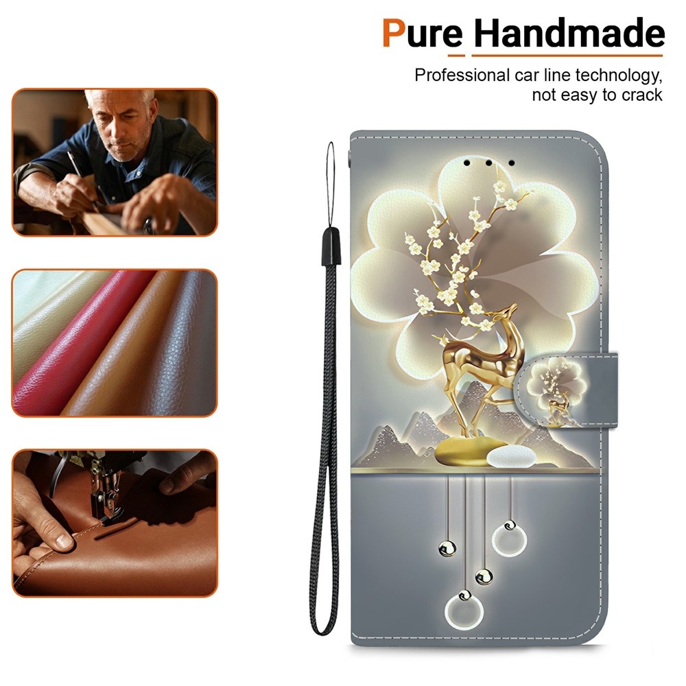 Sokoldalú könyvtáska Xiaomi 15T-hez - szarvas sika