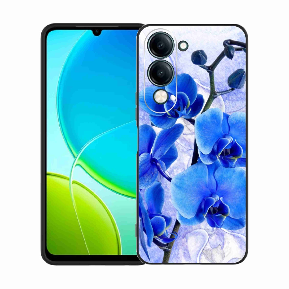 Gél védőhuzat mmCase a Vivo Y29s 5G készülékhez - kék virágok
