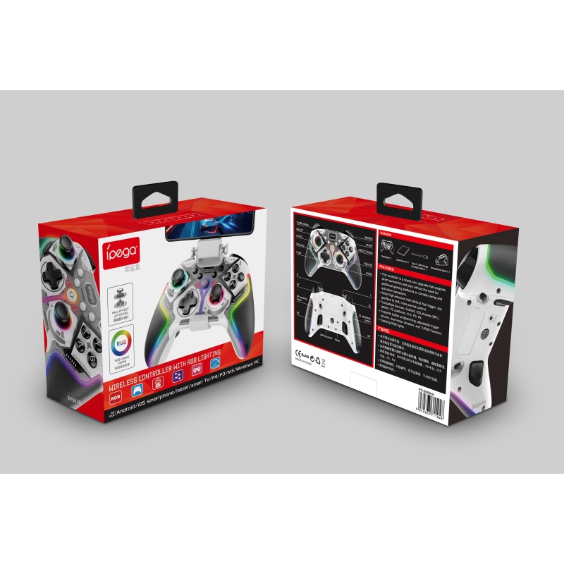 iPega 9666HH Bluetooth RGB Gamepad Android/iOS/PS3/PS4/PC/N-Switch szürke színben