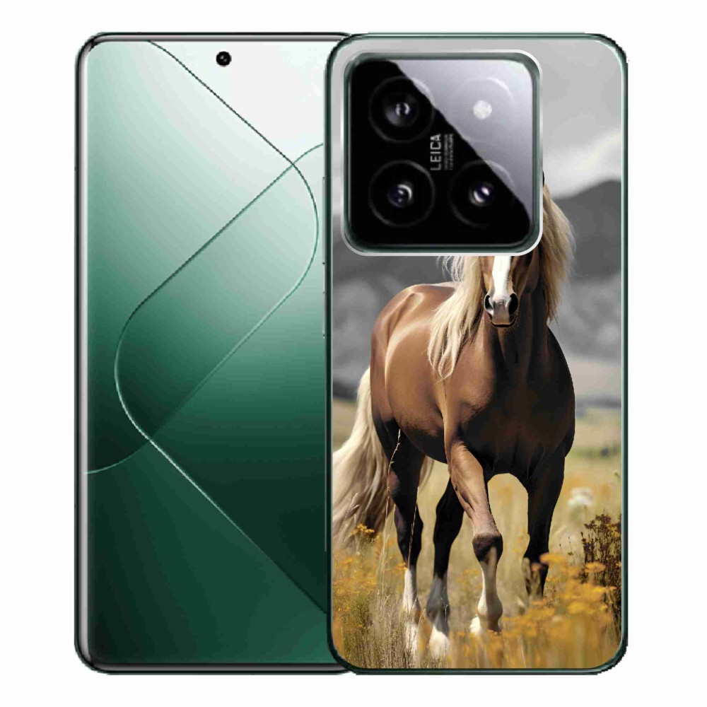 Gél borítás mmCase a Xiaomi 14 Pro-hoz - barna ló 1