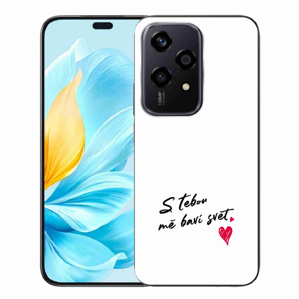 Gél borító mmCase a Honor 200 Lite 5G készülékhez - szerelmes szöveg 1 fehér háttér