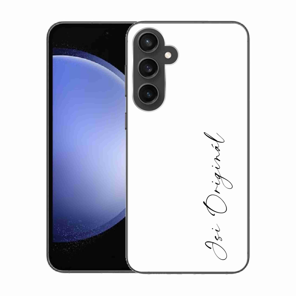 Gél borító mmCase Samsung Galaxy S23 FE - te vagy az eredeti fehér háttér