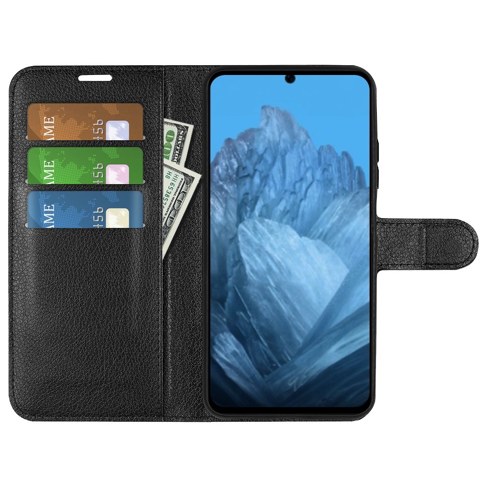 Litchi könyv tok Google Pixel 9/9 Pro készülékhez - fekete