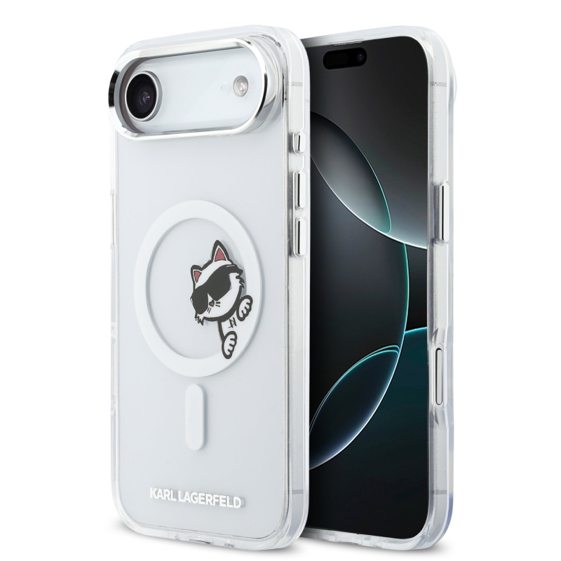 Karl Lagerfeld IML Choupette Peekaboo MagSafe hátlap iPhone Airhez átlátszó