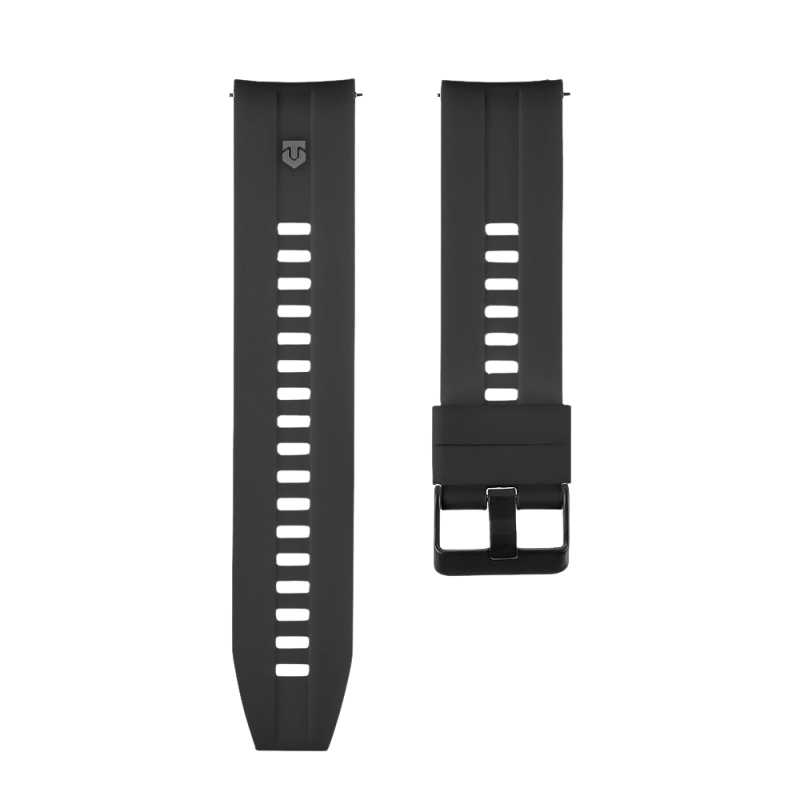 Tactical Quick Release szilikon szíj, 24 mm, fekete