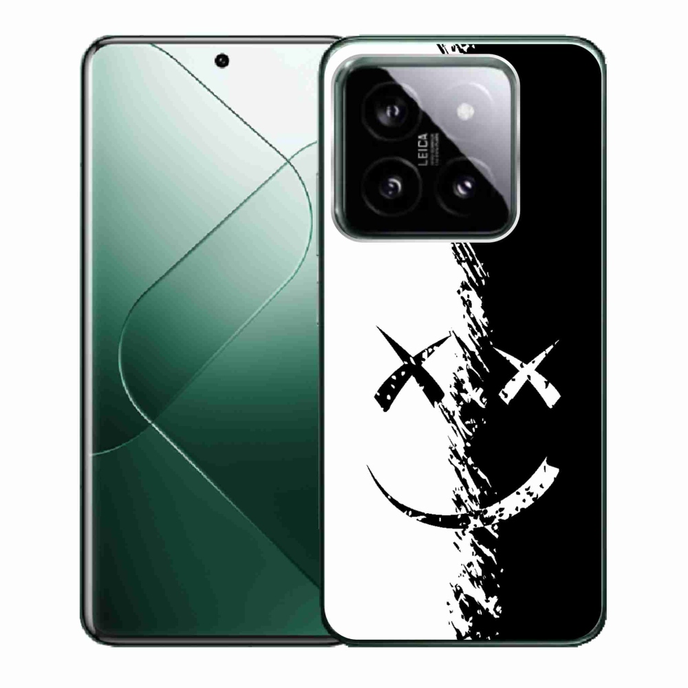 Gél borító mmCase a Xiaomi 14-hez - fekete-fehér mosolygó