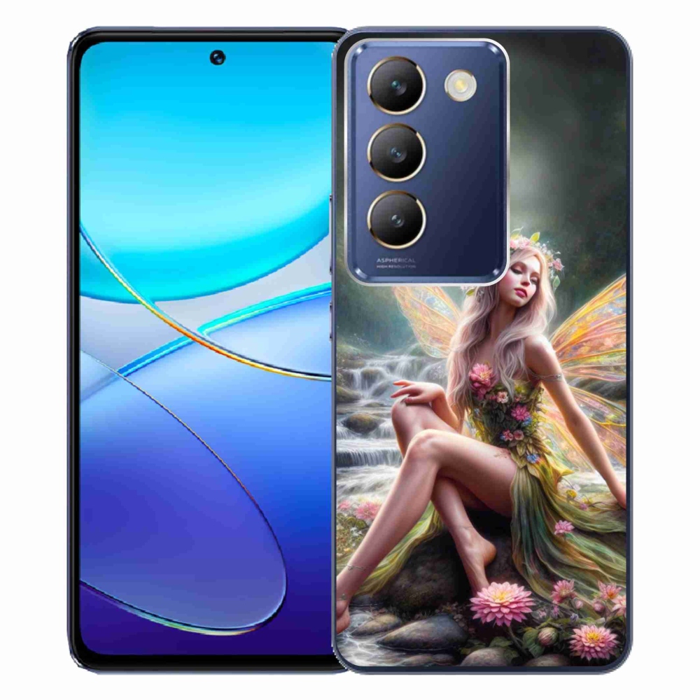 Gél borítás mmCase a Vivo V40 SE 4G/5G - pillangó nőhöz 1