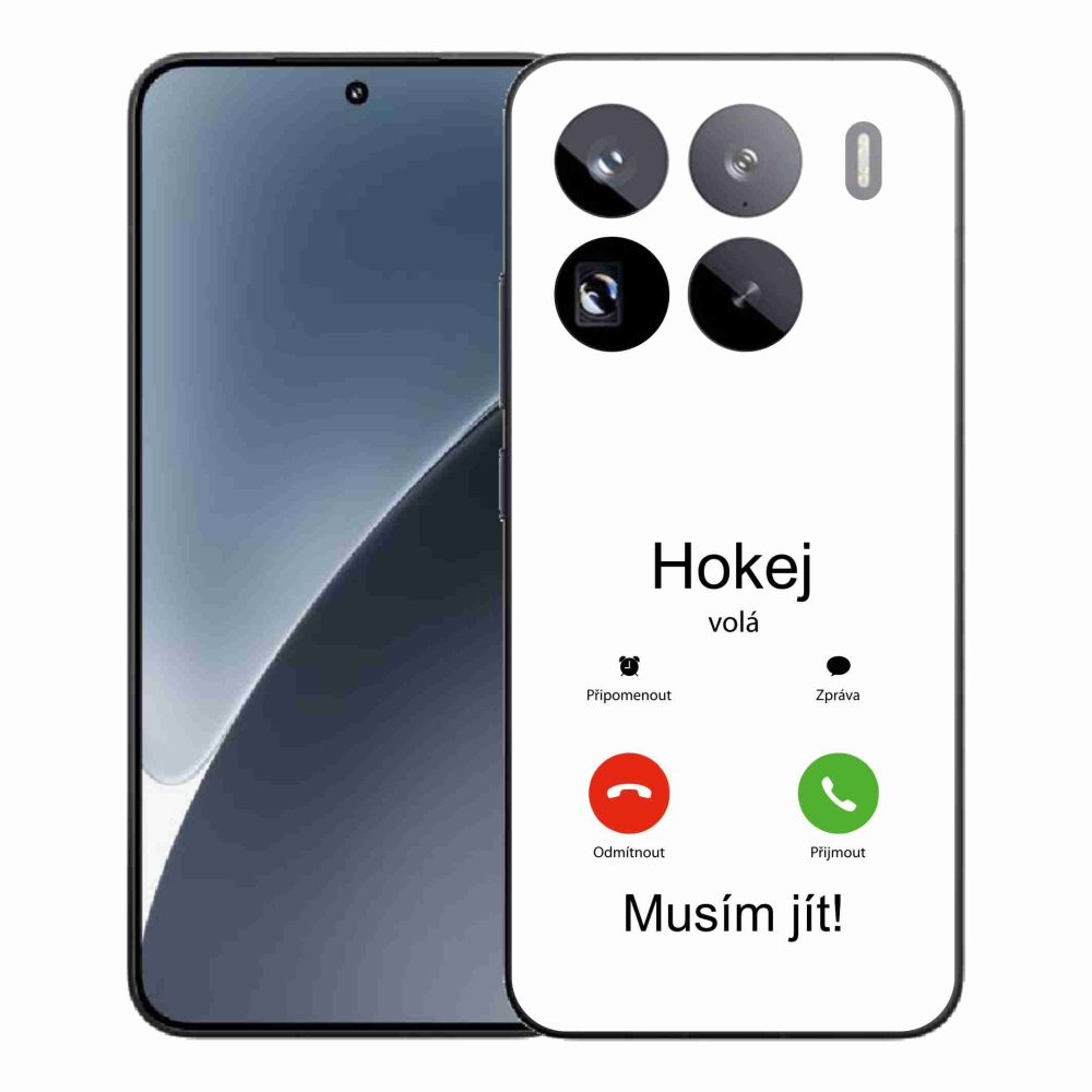 Gél borítás mmCase a Xiaomi 15 Pro - hoki hívások fehér háttérrel