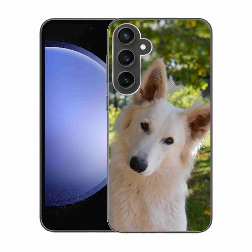 Zselés borítás mmCase Samsung Galaxy S23 FE - fehér Svájci juhász 1