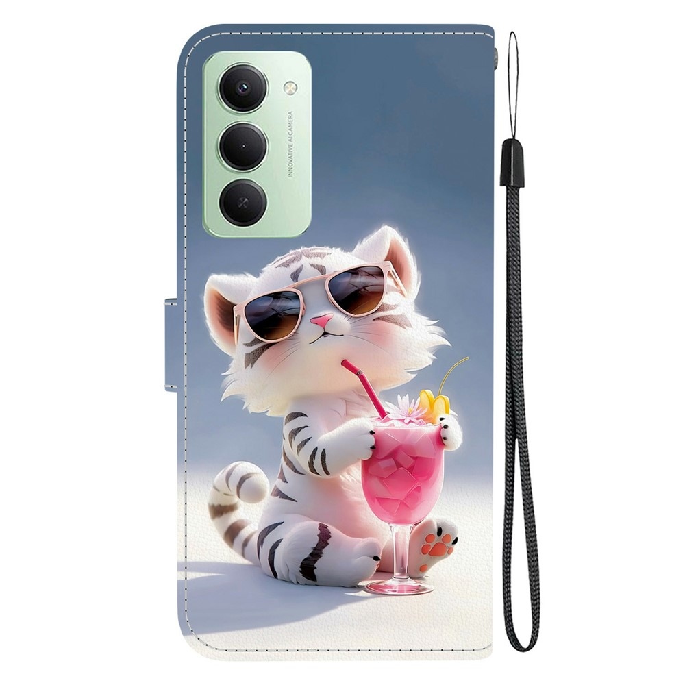 Sokoldalú könyves tok Xiaomi Redmi 15 5G (169mm) - fehér tigris