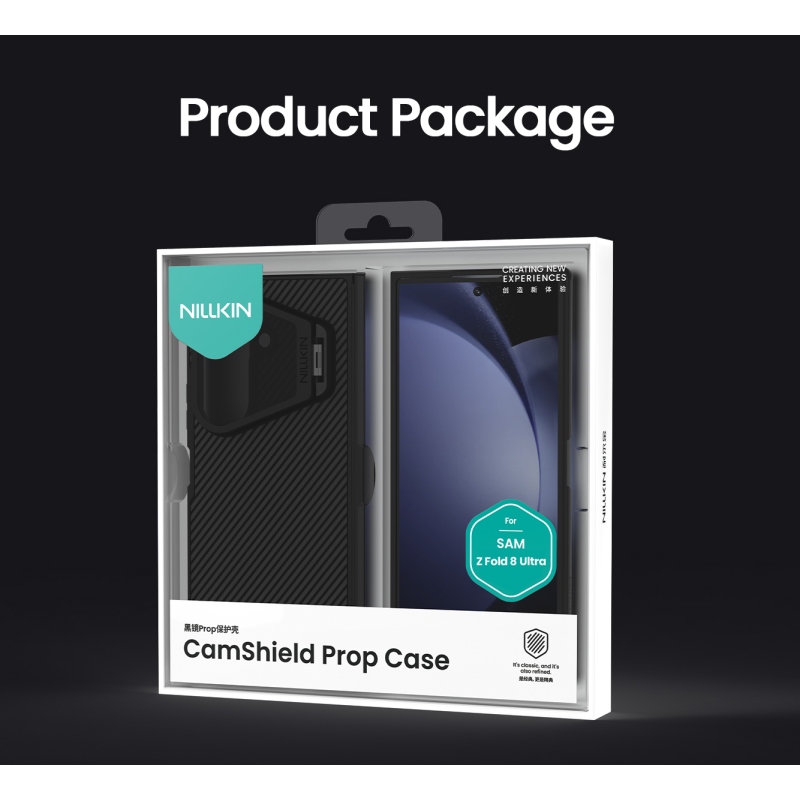 Nillkin CamShield Prop Magnetic (átlátszó lencse) hátsó tok a Samsung Galaxy Z Fold 8-hoz, Ultra Black