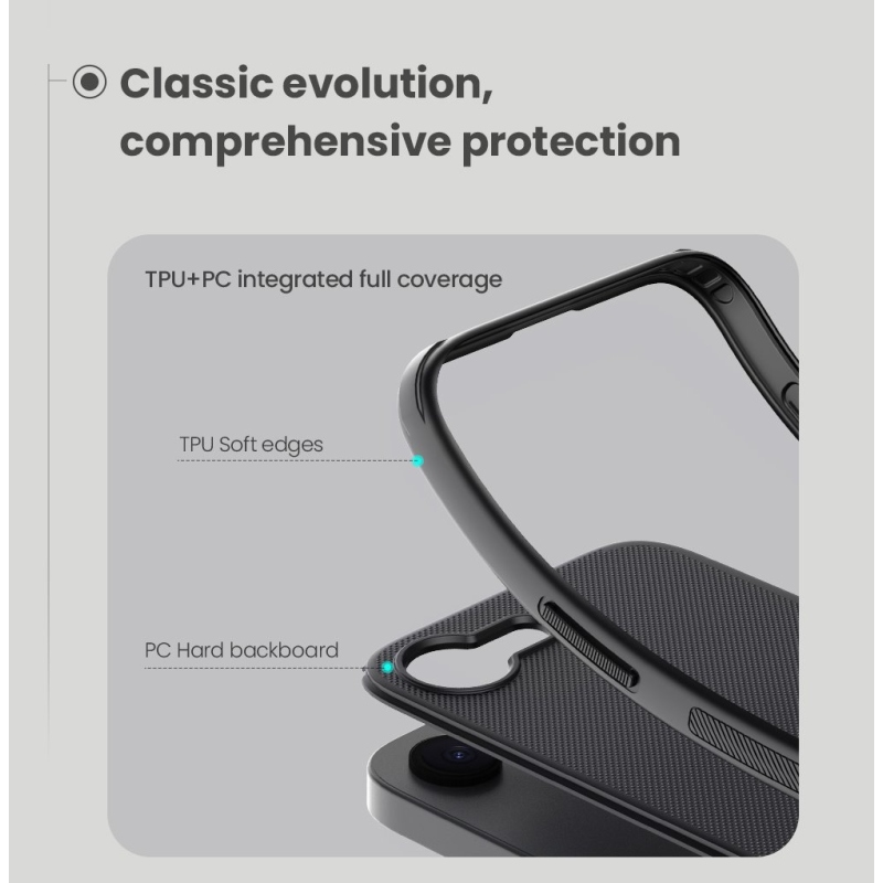 Nillkin Super Frosted PRO hátlap az Apple iPhone 16e készülékhez Kék